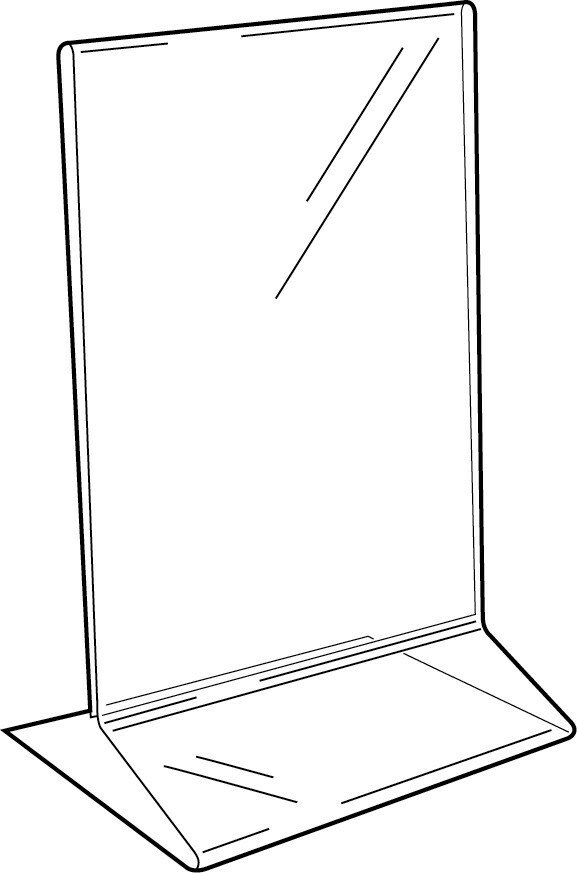 Acrylic Double Sided A6 Menu Holders Portrait