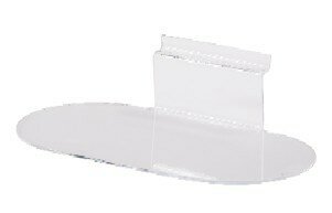 Clear Acrylic Oval Shoe Shelves 250mm x 130mm
