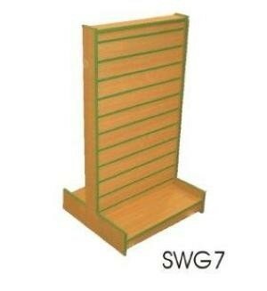 Cream Slatwall Display Gondola W600mm x H1300mm x D600mm