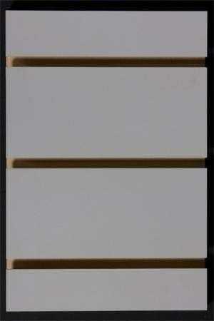 Grey Melamine Slatwall Panels 1200mm x 1200mm (4ft x 4ft) Single Sided.
