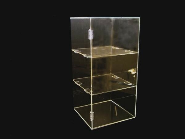 Lockable Counter Top Acrylic Display Case W300 x D300 x H600mm