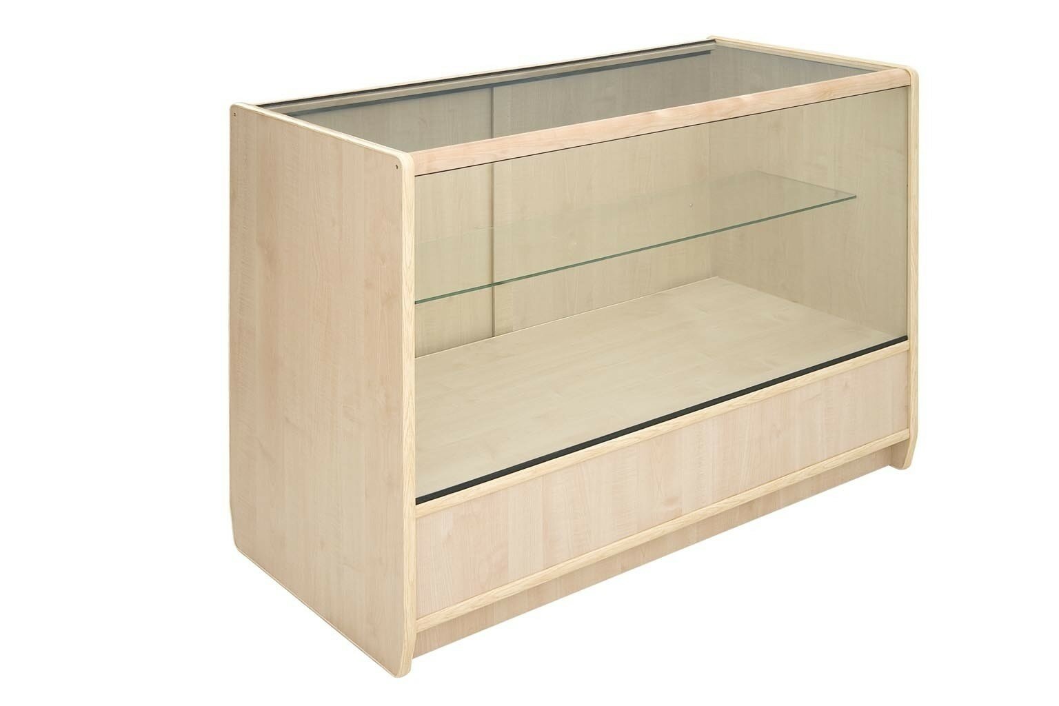 Maple 2/3 Vision Glass Retail Counter L1800 x D600 x H900mm 