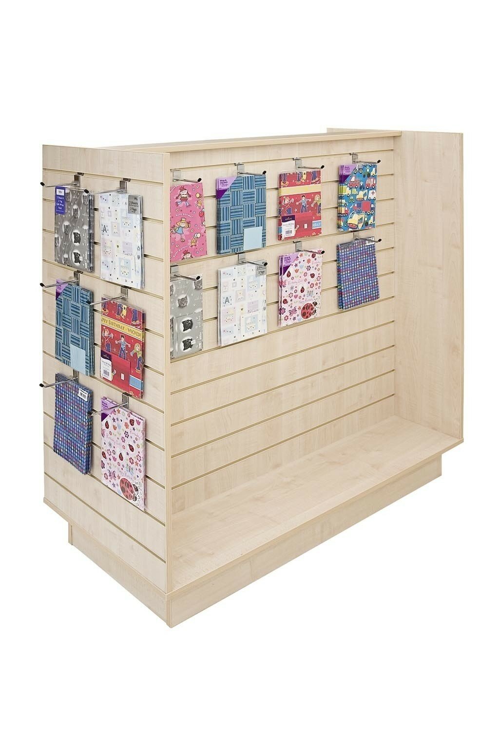 Maple Slatwall H Gondola W1200mm x H1330mm x D600mm