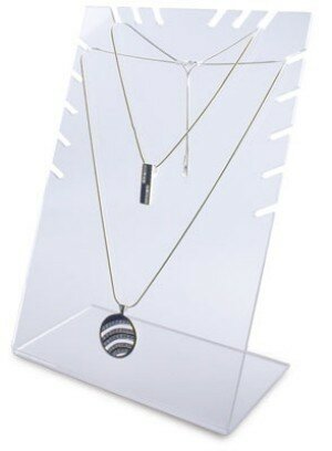 Perspex Jewellery Multi Chain Necklace Holder Clear