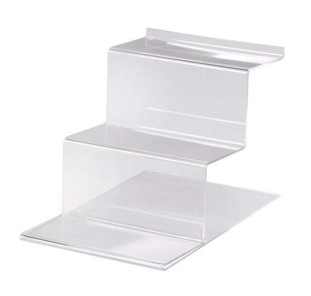 Slatboard Plastic Three Step Display Shelf W200 x D200 x H200mm