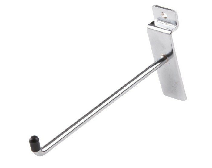 Slatwall Hooks 150mm (6”), Single Prong 
