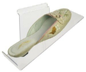 Sloping Perspex Shoe Shelves Right Hand 75mm x 150mm