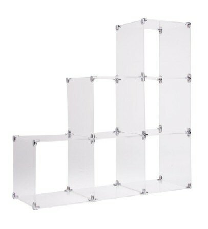 Stepped Acrylic / Perspex POS Cube Display 6 Cubes