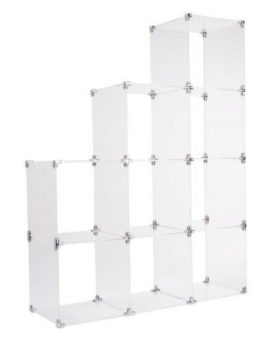 Stepped Acrylic / Perspex POS Cube Display 9 Cubes