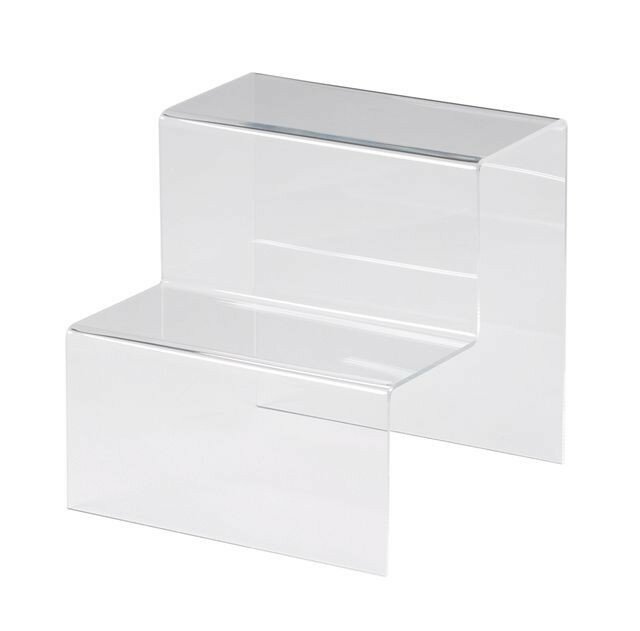 Two Step Shoe Display Shelf 200mm Free Standing