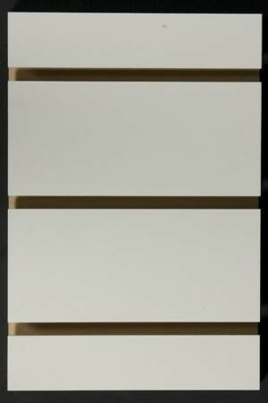 White Melamine Slatwall Panels 2400mm x 1200mm (8ft x 4ft) Single Sided.