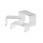 Clear Acrylic Display Stand, Step, Risers Set of 3